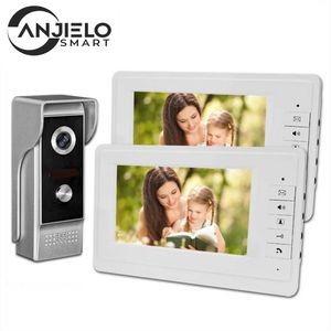 Anjielosmart 7''tft Color Wired Video Door Phone Intercom System for Home Indoor Monitor 700TVL屋外カメラIRナイトビジョン