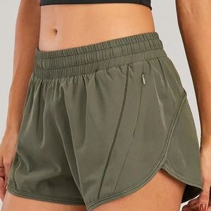 Lu högkvalitativ ny andningsbar yogakort damer shorts midja ficka hög midja fritid lös träning fitness heta byxor snabbtorkande korta shorts sommarkläder