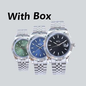 Relógio masculino clássico com mostrador de 41 mm, data automática, movimento mecânico, safira, relógio feminino, pulseira de aço inoxidável, fivela dobrável, relógio de brilho à prova d'água de luxo