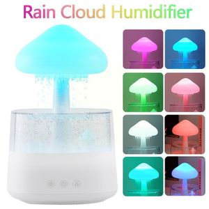 Other Home Garden Zen Rain Cloud Night Light Aromatherapy Essential Oil Drops Calming Water Difusor Humidifier Sounds with Relaxing N5U9 230619
