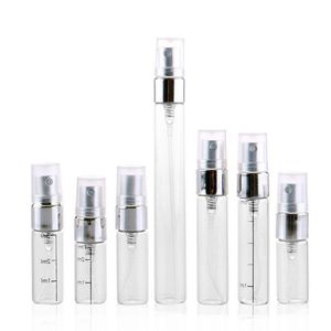 2ml 3ml 5 ml przezroczysty przenośny spray butelki Perfume szklane butelki fiolki napełnione perfumy Atomizer Podróż F409 Tikju