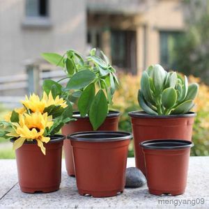 Planters Pots 50/20pcs Plastic Flower Pot Cultivate Seedlings Flowerpots Nursery Root Growing Box Container Plant Home Garden Supplies R230620