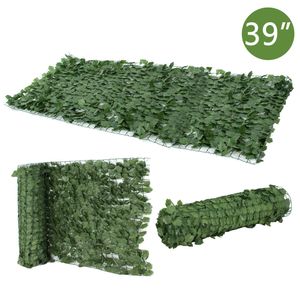 Ivy Leaf Privacy Fence Artificial Faux Screen Windscreen Single Side Expandable
