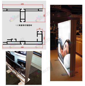 Luxury Outdoor Polyester Fabric Advertising Banner LED Lightbox Display Stand