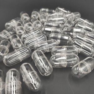 Transparent Capsule Shell Plastic Pill Container Medince Pill Cases Medicine Bottle Splitters fast shipping F1453 Ahaxu