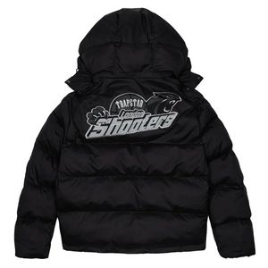 Men's Jackets Trapstar London SHOOTERS HOODED PUFFER JACKET BLACK REFLECTIVE Puffer Jacket Embroidered Thermal Hoodie Men Winter Coat Tops