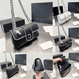 designer Handbag Channell Bag Foreign Chain Bag Heavy Industry Bag Cover Small Square Bag Light Luxury Net Red Same Style Shoulder Bag