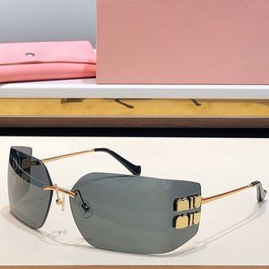 Famous brand sunglasses Wave Mask Sunglasses Designer Womens Pink Lenses Metal Leg Fit Leisure Fashion Beach Party