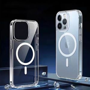 6 arada Manyetik Clear Slim Shockproof Telefon Kılıfı iPhone 7 8 Plus X XS XR MAX 11 12 13 14 PRO PRO Max Telefon Kılıfı Kapağı