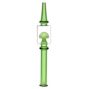 Smoking Mushroom Style Colorful Glass Dry Herb Tobacco Oil Rigs Hookah Shisha Waterpipe Bubbler Portable Filter Straw Tips Hand Tube Bong Cigarette Holder Pipes DHL