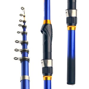 Varas de pesca para barco JOSBY Telescopic Rock Spinning Rod 3.0M 2.7M 2.4M 2.1M 1.8M 1.5M Portable Travel UltraLight Mini Pole Pesca 230619