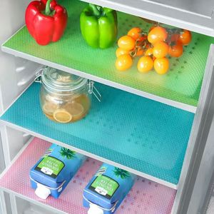 Kylskåp mattor foder tvättbara kylskåp Cuttable Pad Waterproof kylskåp Kylskåp Bokhyllor Z0036