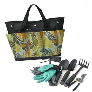 Storage Bags Tool Tote Bag Garden Tools Organizer Case Oxford Cloth Pouch With 2 Side Pockets 6 Rectangle For Parks