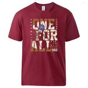 Erkekler Tişörtleri Tüm Basketbol için Bir Slamdunk 1982 Tshirts Erkek Yüksek Kaliteli Vintage T-Shirts Yumuşak Nefes alabilen Giyim Pamuk Serin Tee