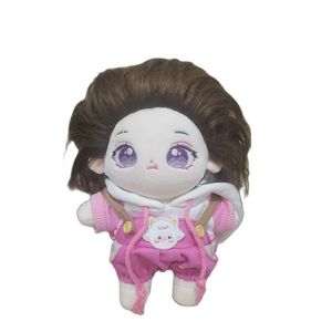 Doll Bodies Parts 20cm IDol Plush Cotton Star Dolls with Outfit Accessories Lamb Hoodie Overalls Suit for Super Toys Gift 230621