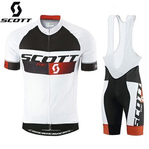 Set di maglie da ciclismo Uniforme Giacca da uomo SCOTT Pantaloncini Maglione da uomo Camicia professionale Tuta Bavaglino Camicetta estiva Mtb Cycle Spring Set 230620