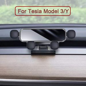 Gravity Car Phone Holder Mobile Phone Suporte Mount para Tesla Model 3 Y 2017 2019 2020 2022 2023 Acessórios