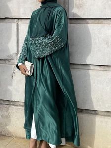 Ubranie etniczne Ramadan Open Robe Musulmane Femme Kimono Islam for Women Abaya Turkey Arabic Muzułmańską Modną Modę Kaftany Kaftany
