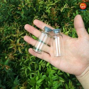 20ml Glass Bottles with Silicone Rubber Stopper Jars Vials for Liquid Leakproof Storage 100pcshigh qualtity Ltoxw