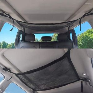 Bilarrangör Celling Pocket Storage Bag Auto Proof Hanging Net Oxford Tyg Aedoires Interior Black for Universal SUV