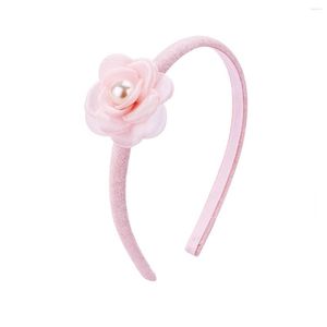 Hårtillbehör 10st glitter blommor hårband rosa pärlblomma hårda pannband mode prinsessa huvudbanor butik för flickor