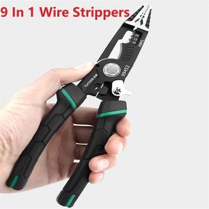 Pliers 9 In 1 Hand Tool Crimping Tool Sharp-nosed Peeling Pliers Electrician Special Tool Multi-function Wire Stripper Cutter Pliers 230620