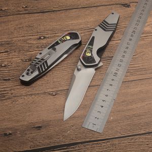 2 pçs/lote F60 Assistida Flipper Folding Knife 3Cr13Mov Lâmina de Cetim Cabo de Aço Inoxidável Acampamento Ao Ar Livre Caminhadas Pesca Sobrevivência Facas Táticas