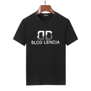 BLCG Lencia 2023 Summer Ny 100% bomullstyg T-shirt Män högkvalitativ tryckfärg Mens Designer T Shirt Paris Fashion Tshirts Tops 22425
