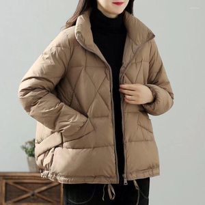 Women's Down 2023 Korean Winter Warm Jacket Women Casual Loose Thick White Duck Harajuku Streetwear Coat Ku228