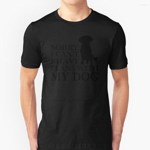 Magliette da uomo Mi dispiace non posso. Avere piani con il mio cane. Maglietta Labrador Maglietta Hip Hop Maglietta in cotone Maglietta da uomo Papà