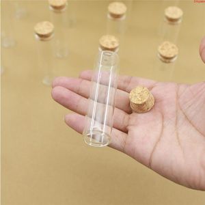 24 stycken 20 ml 22*80mm korkflaska Glasflaskor Teströr Stopper Mini Spice Container Tiny Diy Burs Small Glass Bottle High Quantity JWMJB