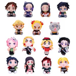 Manufacturers wholesale 20cm 11 style Demon Slayer toys Kazuma Tanjiro Nidouzi Hand donew plush toys cartoon film dolls child favorite gifts