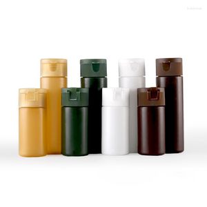 Lagringsflaskor 12 st 50 ml flip cap press flask dispenser toner bad lotion bärbar set schampo skugga tom