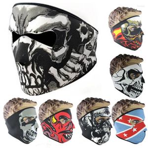 Caschi da moto Halloween 1pcs Warmer Antivento Antipolvere Maschera a pieno facciale Snowboard Ski Ride Bike CS Cap Maschere in neoprene Outdoor