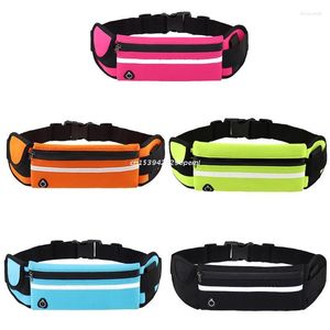 Bolsas para atividades ao ar livre Bolsa de cintura para corrida masculina Feminino Corredor reflexivo Cinto Bolsa de treino fitness Ajustável Esporte Fanny Suporte para telefone Dropship