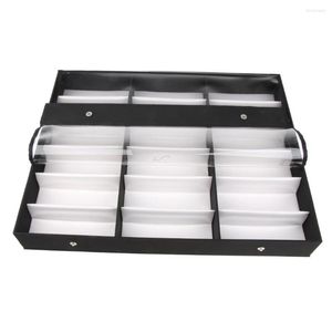 Jewelry Pouches Eyeglasses Storage Case Box Sunglass Glasses Show Stand Holder Display Organizer With 18 Slots