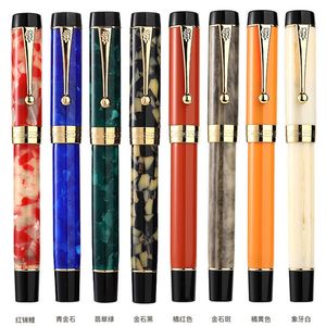 Çeşme kalemleri Jinhao 100 Centennial Reçine Fountain Pen Eff 18kgp m Bent NIB 0.5 1.2mm Dönüştürücü Altın Klip Ofis Hediye Kalemi 230620