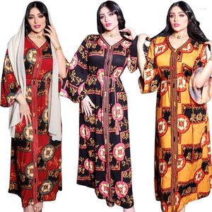 Ubranie etniczne moda na bliskowschodniej arabskiej szaty maxi sukienki Kobiety jesień 2023 V DUBIM DUBAI Maroko Muzułmańskie Ubrania z indyka