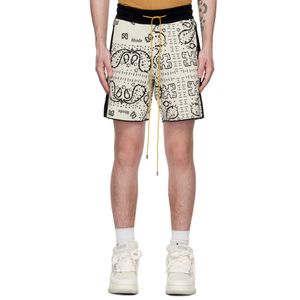 Designer Rhude Shorts Summer Fashion Beach Men High Quality Sport Wear White Green Pants Mens Short US Size S-XL