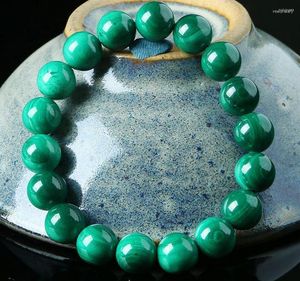 Strand Natural Green Malachite Chrysocolla Crystal Beads Bracelet 10mm