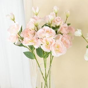 Dekorativa blommor 69 cm Artificial Rose Silk Long Branch Bouquet Fake Plants For Home Room Vase Wedding Table Centerpiece Decor Diy Wreath