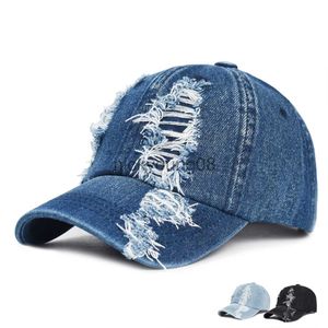 Bonés de bola Boné de beisebol de algodão lavado vintage masculino feminino denim chapéu de pai ajustável estilo caminhoneiro perfil baixo x0621