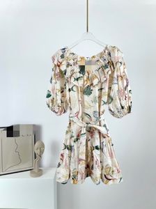 Yaz Elbise Kadın Tasarımcı Giyim Avustralya Fransız Omuz Kapalı Omuz Çiçek Elbise Bir tasarım duygusu olan kadınlar için Niş Nezaket Etek
