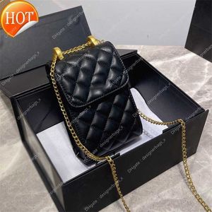 Flip Solid Women Bag High Brand Hardware Designers Phone Shoulder Quality Bags Leather Fashion Mini Gold Chain Crossbody Factory Direct Sales handbag