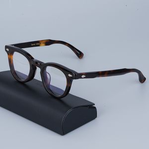 Eyeglass Frame TOP Japanese Hand-Made Acetate Round Eyeglasses Frames Black Tortoise Retro Classical Men Vintage Glasses Myopia Eyewear 230621