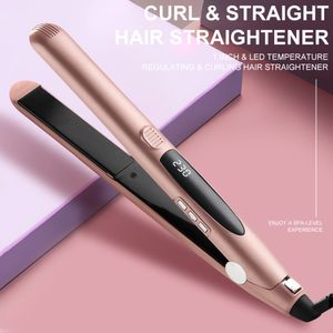 Hair Straighteners 1 Inch Professional Flat Iron 2 IN Plate Roller Electric Golden Straightener Fast Heating Ceramic Curly Max 230 230620