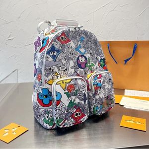 Unisex Solid Color Graffiti Canvas Travel Duffle Bag Tote Bag