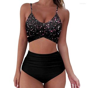 Women's Swimwear 2023 Plus Size Female Large Swimsuits Beach Wear Two-Piece High Waist Bathing Suits Pool Women's Swimming Suit