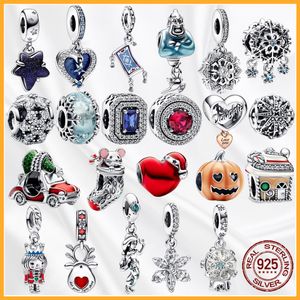 Autêntico 925 Sterling Silver Charms Fit Original Pandora Pulseira Contas Pingente Mulheres Presente de Natal Jóias Frete Grátis