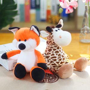 Wholesale 25cm 35cm forest animal dolls plush toys elephant monkey tiger lion giraffe doll children gift items